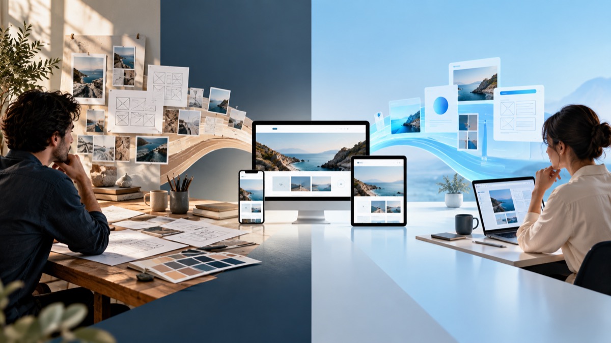 Two human-led approaches to planning a responsive website meet at one result